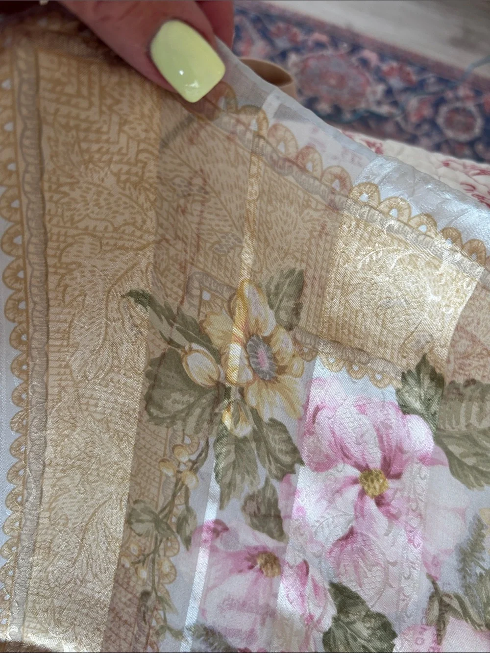 VINTAGE SILK Scarf Bundle and Cotton Handkerchief (Pierre Cardin/Nina Ricci)